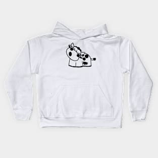 Black White Cow Kids Hoodie